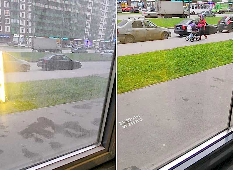 Мытье окон в бизнес-центре