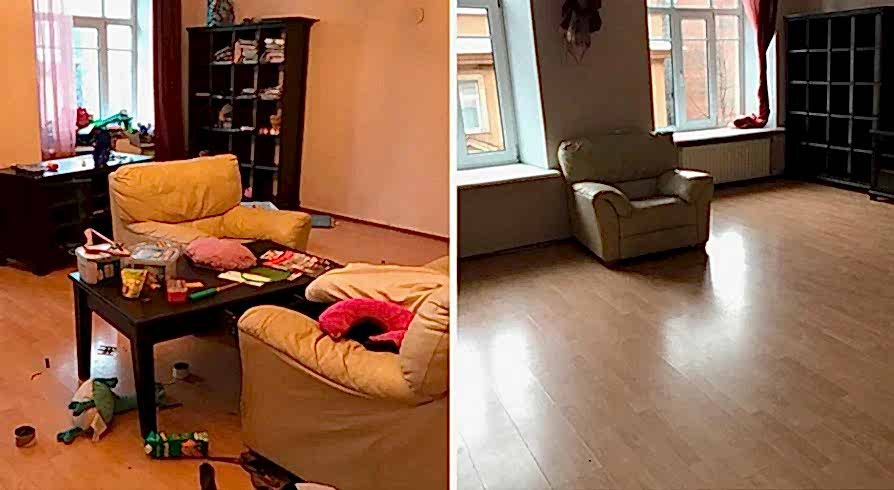 Поддерживающая уборка 4-х комнатной квартиры