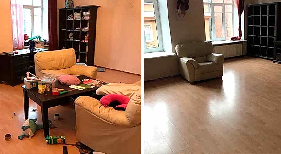 Поддерживающая уборка 4-х комнатной квартиры