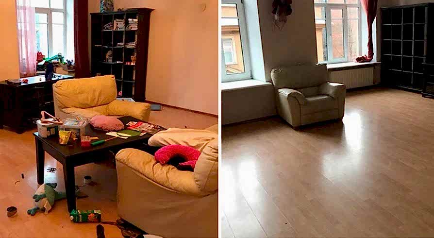 Поддерживающая уборка 4-х комнатной квартиры Поддерживающая уборка 4-х комнатной квартиры