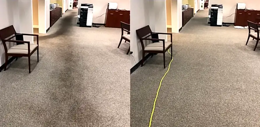 Чистка коврового покрытия в офисе