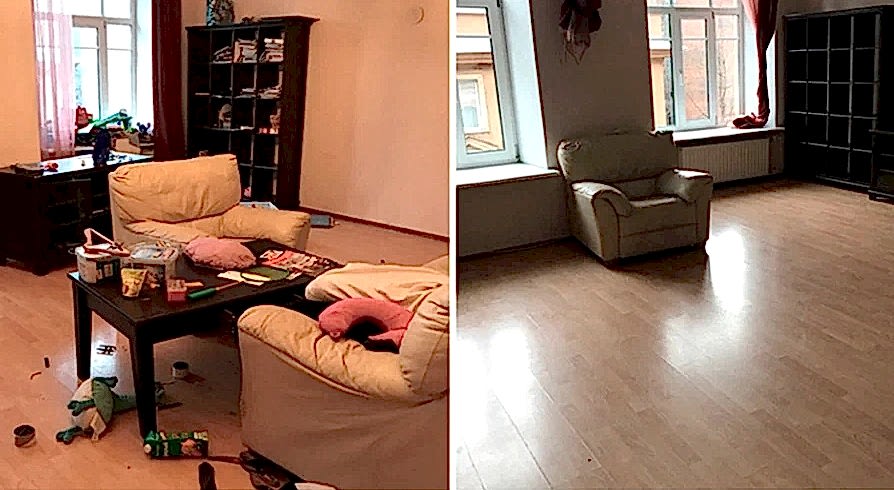 Поддерживающая уборка 4-х комнатной квартиры