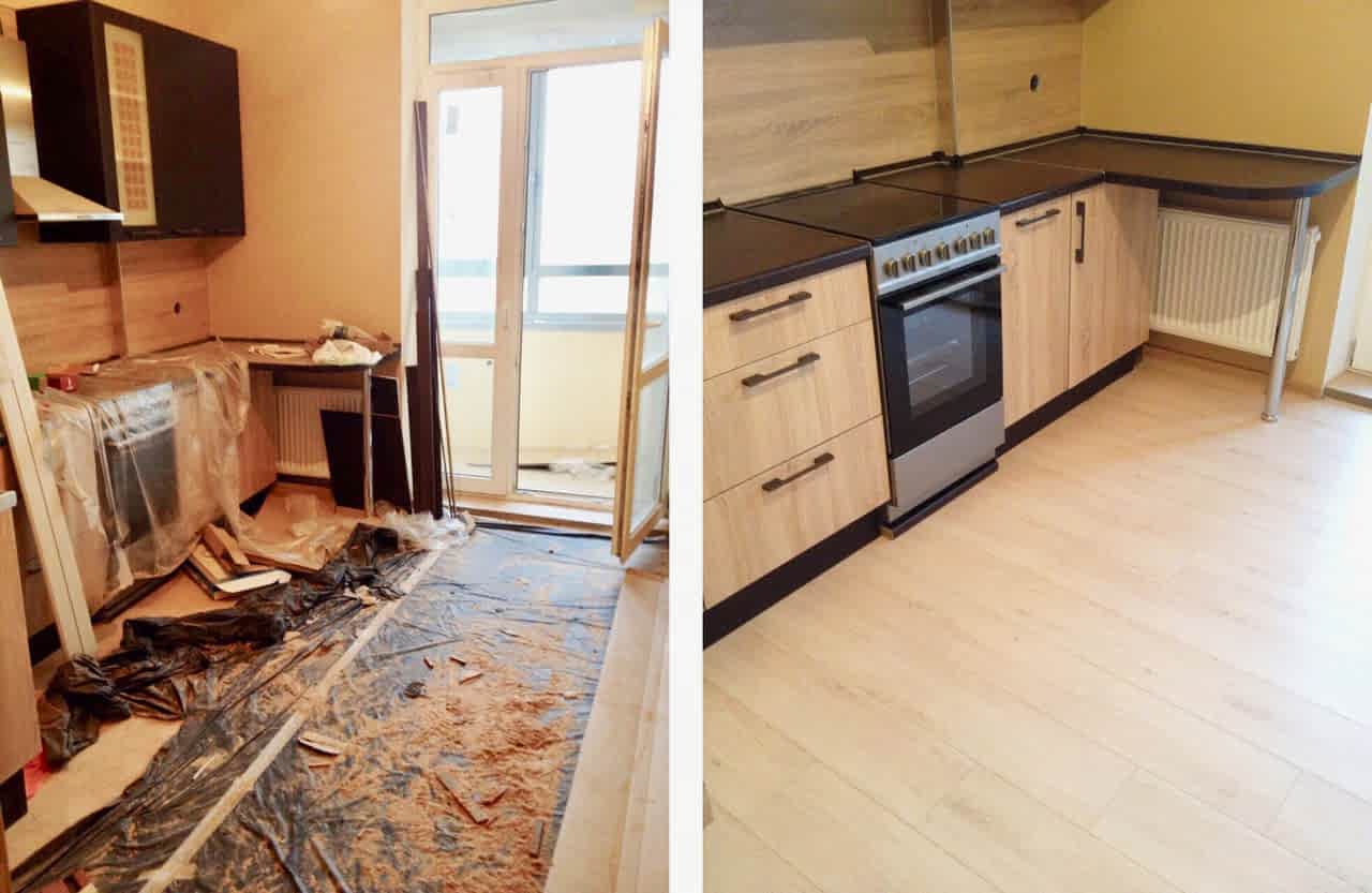 Уборка после ремонта 3-х комнатной квартиры за 5 ч.