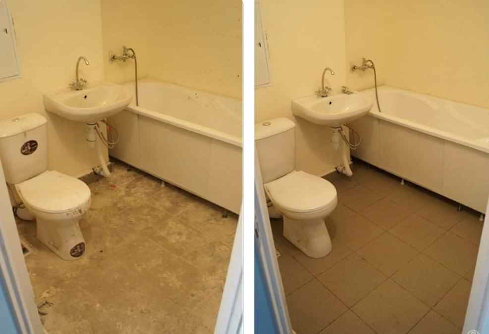 Уборка после ремонта в ванной