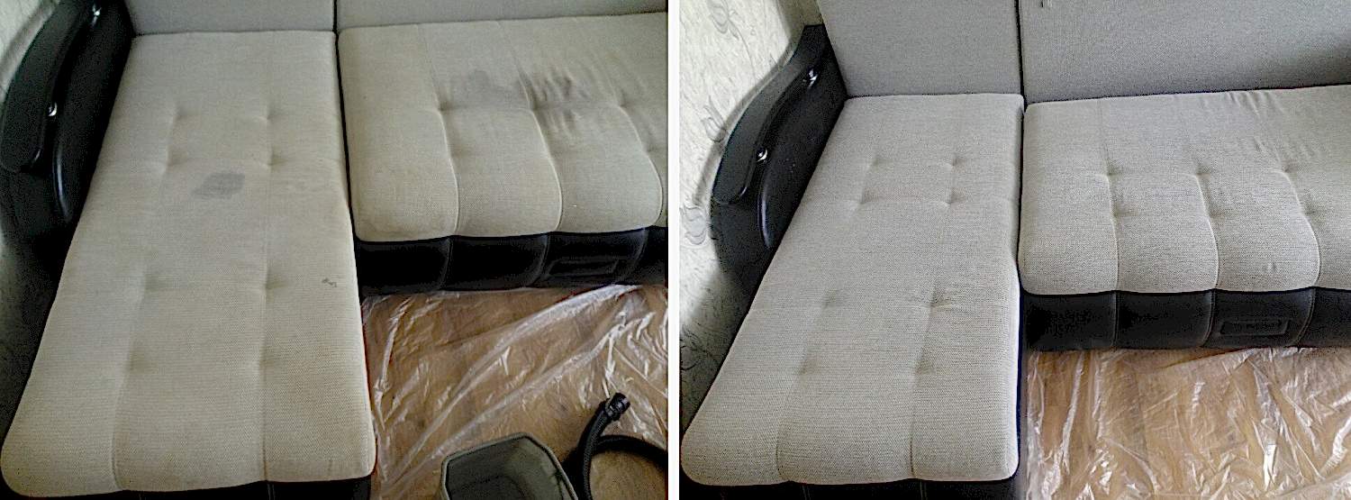 Химчистка светлого дивана