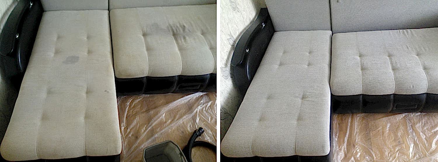 Химчистка светлого дивана