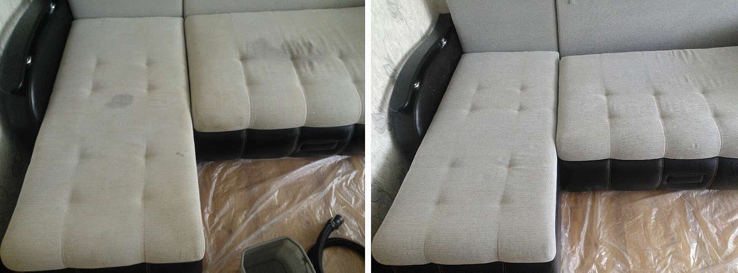 Химчистка светлого дивана