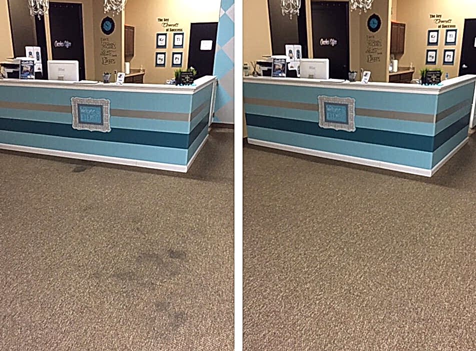 Чистка коврового покрытия в офисе