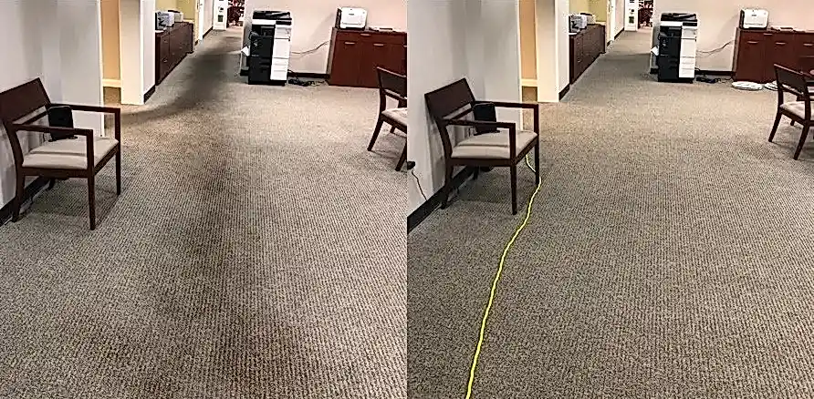 Чистка коврового покрытия в офисе