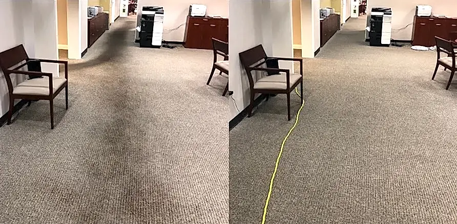 Чистка коврового покрытия в офисе