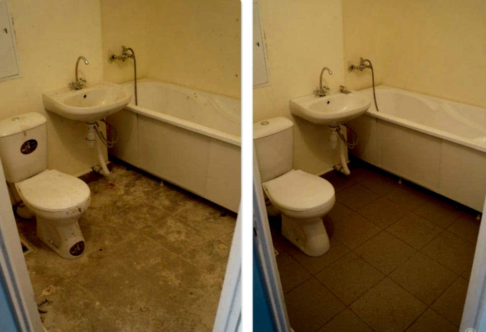 Уборка после ремонта в ванной