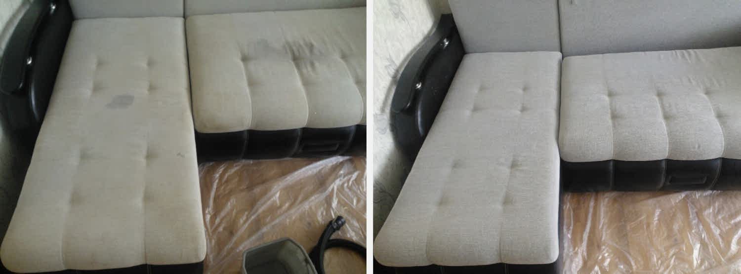 Химчистка светлого дивана