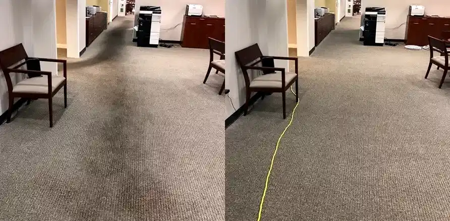 Чистка коврового покрытия в офисе