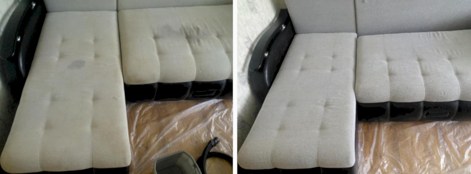 Химчистка светлого дивана