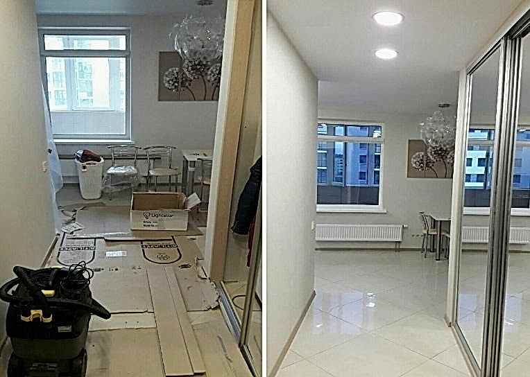 Уборка после ремонта 3-х комнатной квартиры 60 м2
