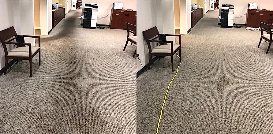Чистка коврового покрытия в офисе