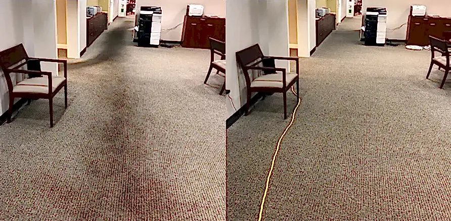 Чистка коврового покрытия в офисе