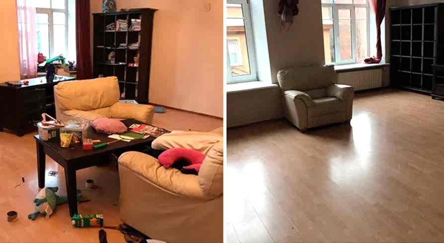 Поддерживающая уборка 4-х комнатной квартиры