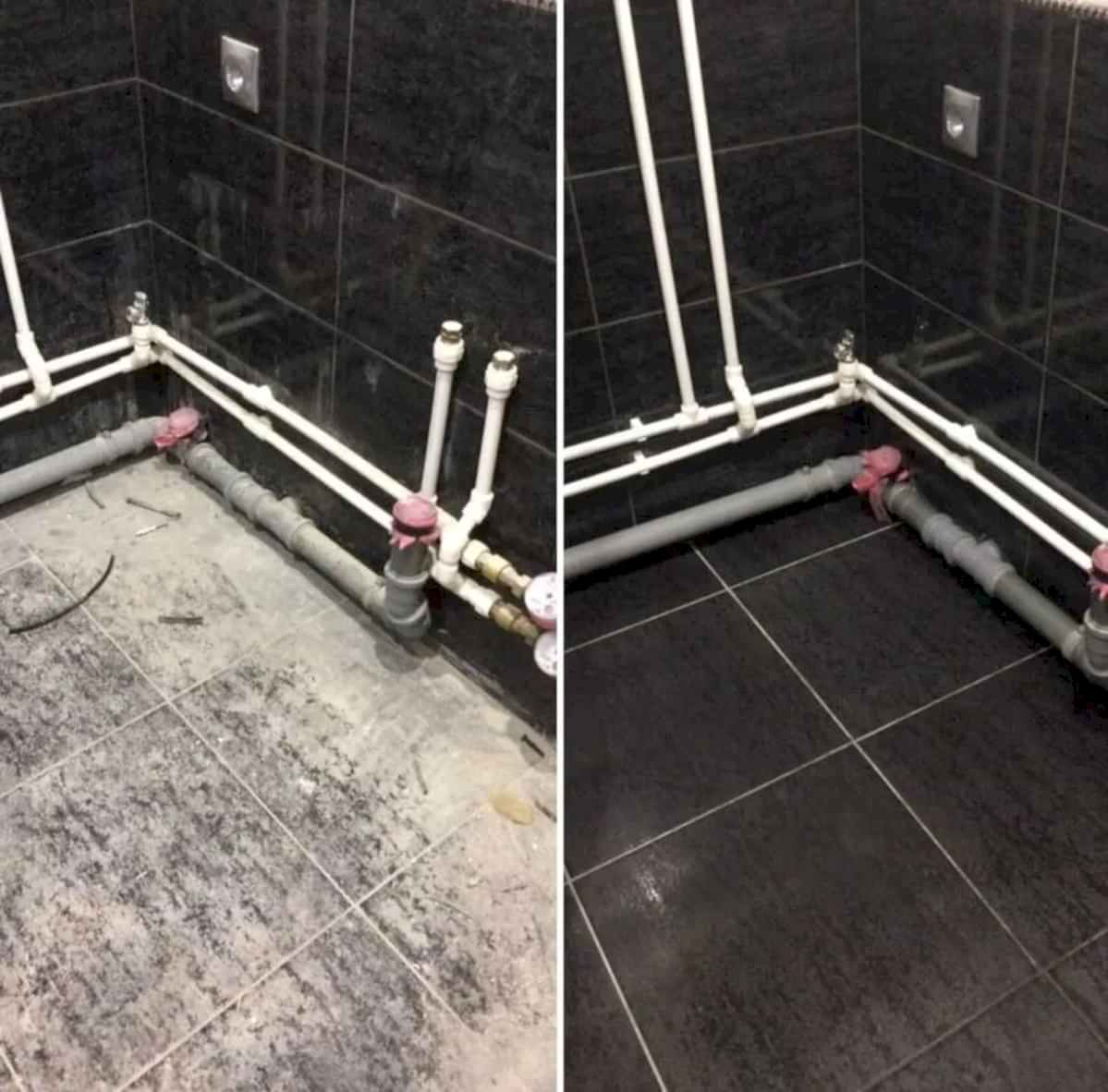 Уборка после ремонта в ванной комнате