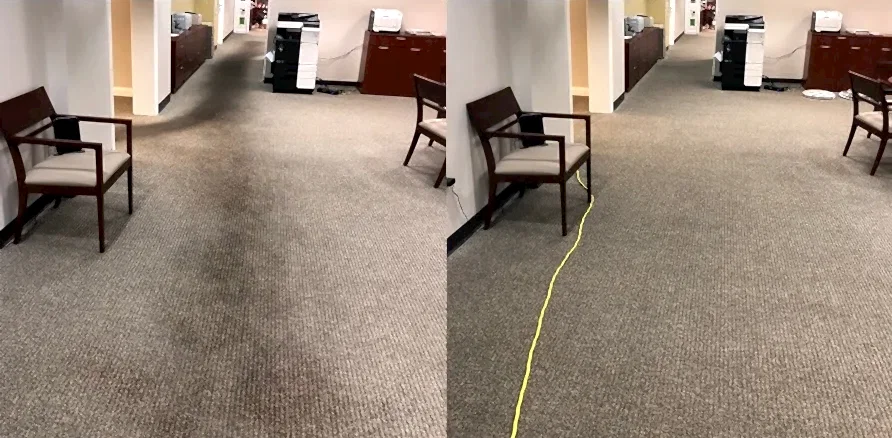 Чистка коврового покрытия в офисе