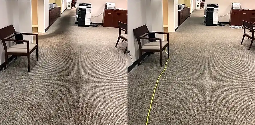 Чистка коврового покрытия в офисе