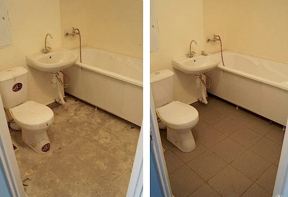 Уборка после ремонта в ванной