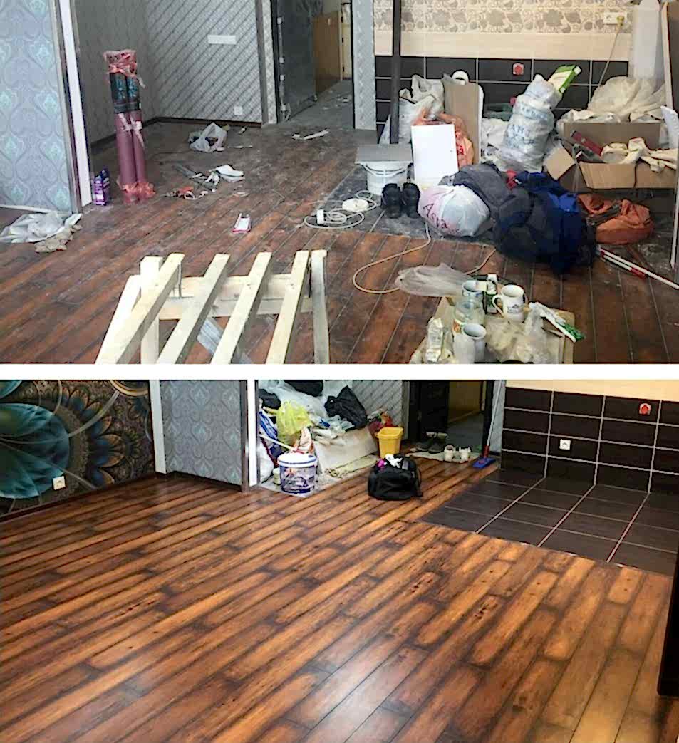 Уборка после ремонта 2-х комнатной квартиры 40 м2