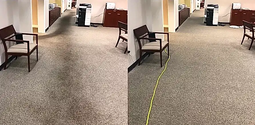 Чистка коврового покрытия в офисе