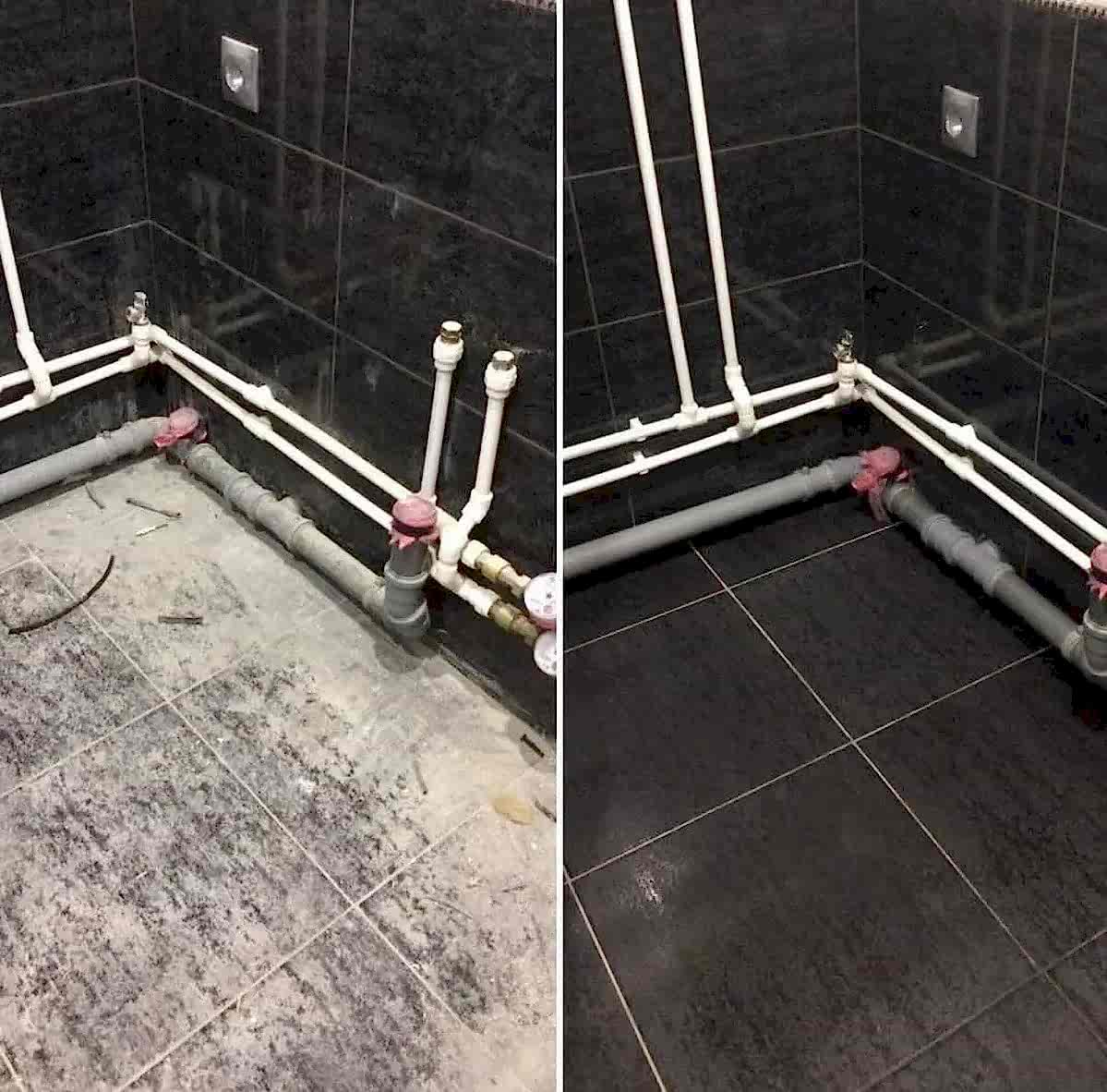 Уборка после ремонта в ванной комнате