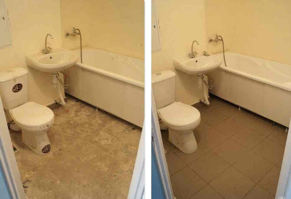 Уборка после ремонта в ванной