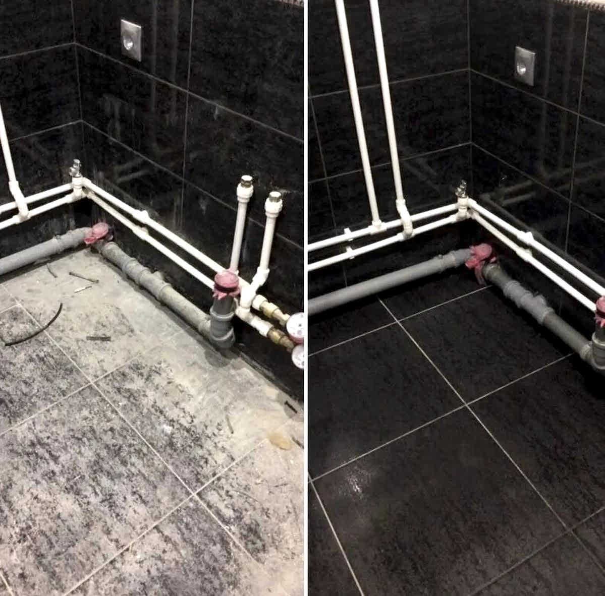 Уборка после ремонта в ванной комнате