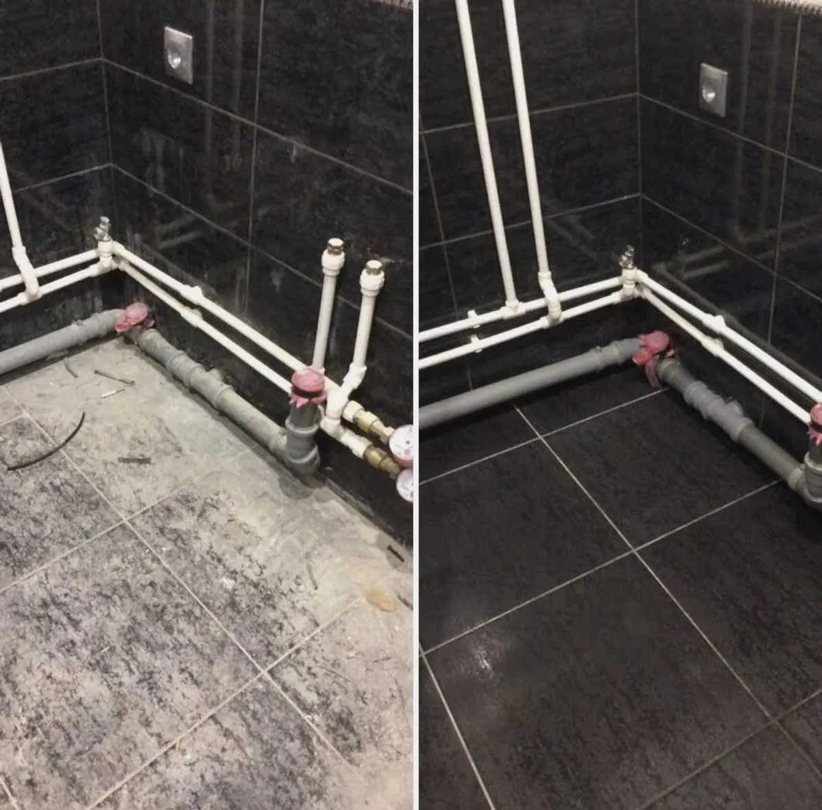 Уборка после ремонта в ванной комнате