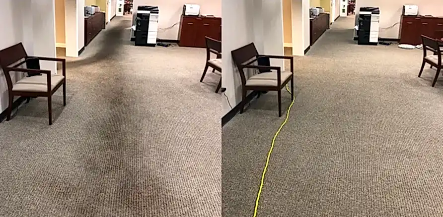 Чистка коврового покрытия в офисе