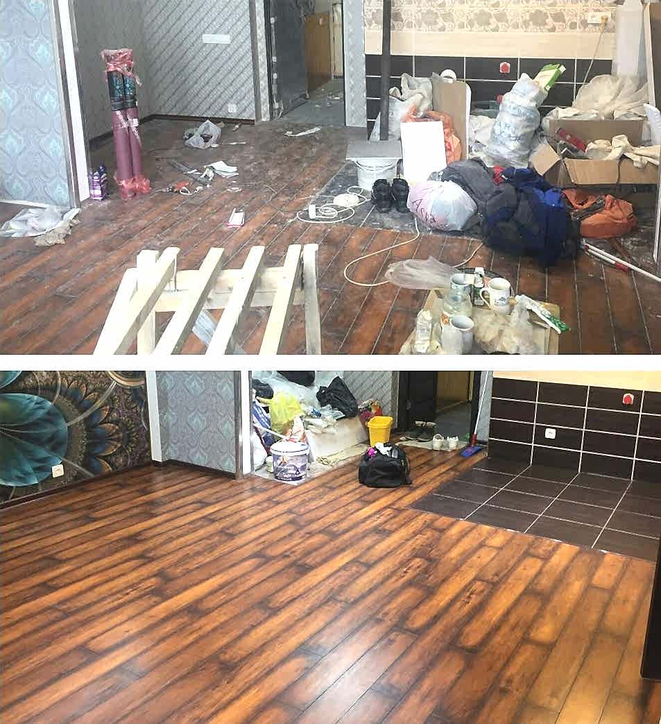 Уборка после ремонта 2-х комнатной квартиры 40 м2