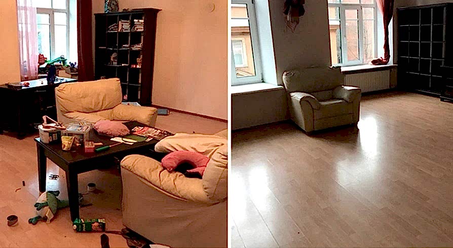 Поддерживающая уборка 4-х комнатной квартиры