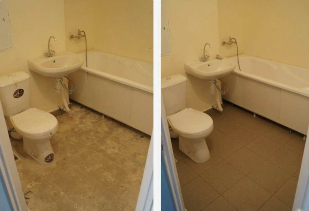 Уборка после ремонта в ванной