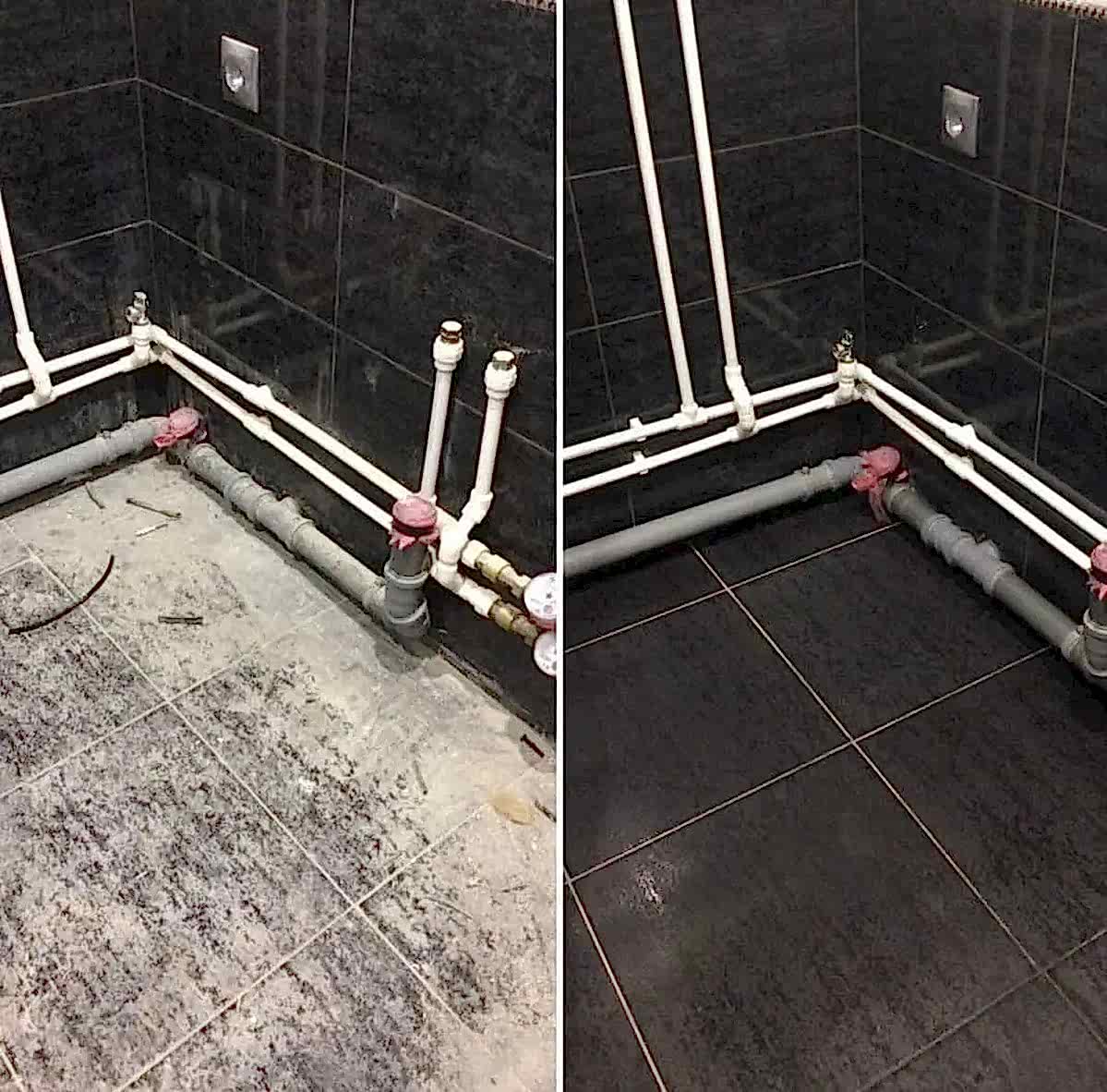 Уборка после ремонта в ванной комнате