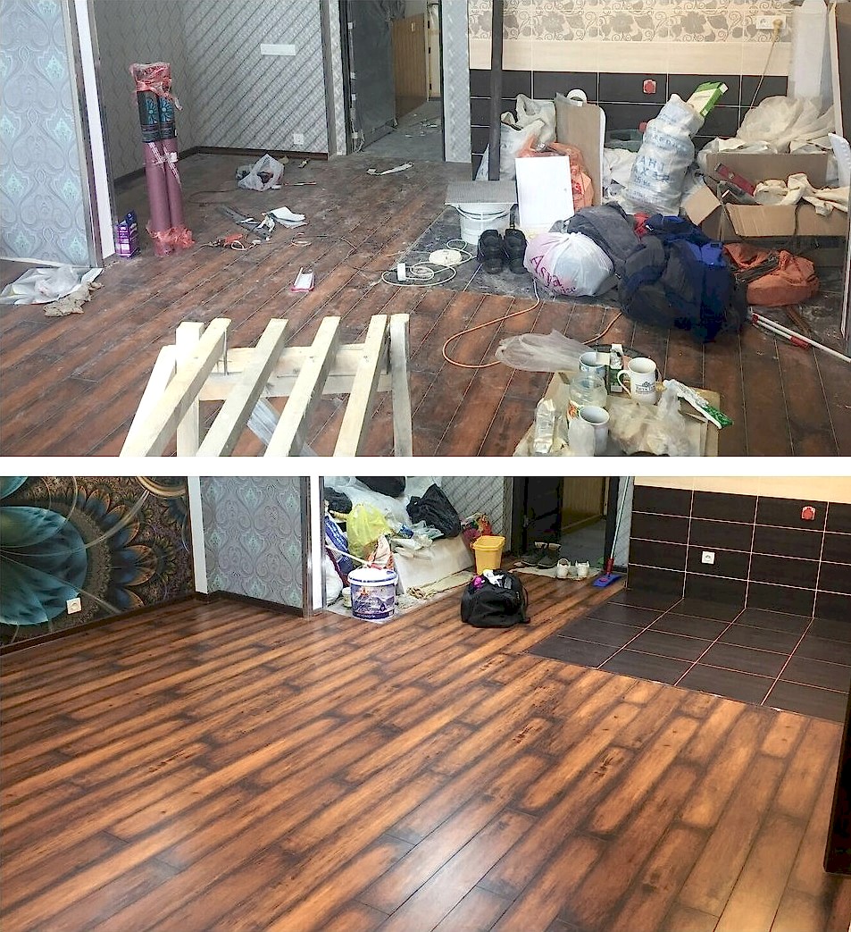 Уборка после ремонта 2-х комнатной квартиры 40 м2