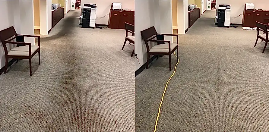 Чистка коврового покрытия в офисе