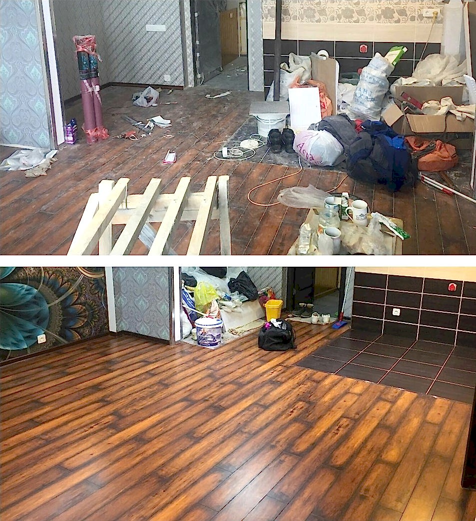 Уборка после ремонта 2-х комнатной квартиры 40 м2