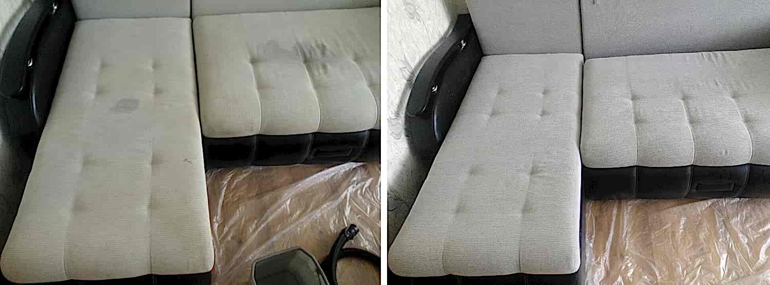 Химчистка светлого дивана