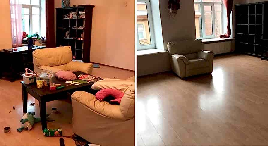 Поддерживающая уборка 4-х комнатной квартиры