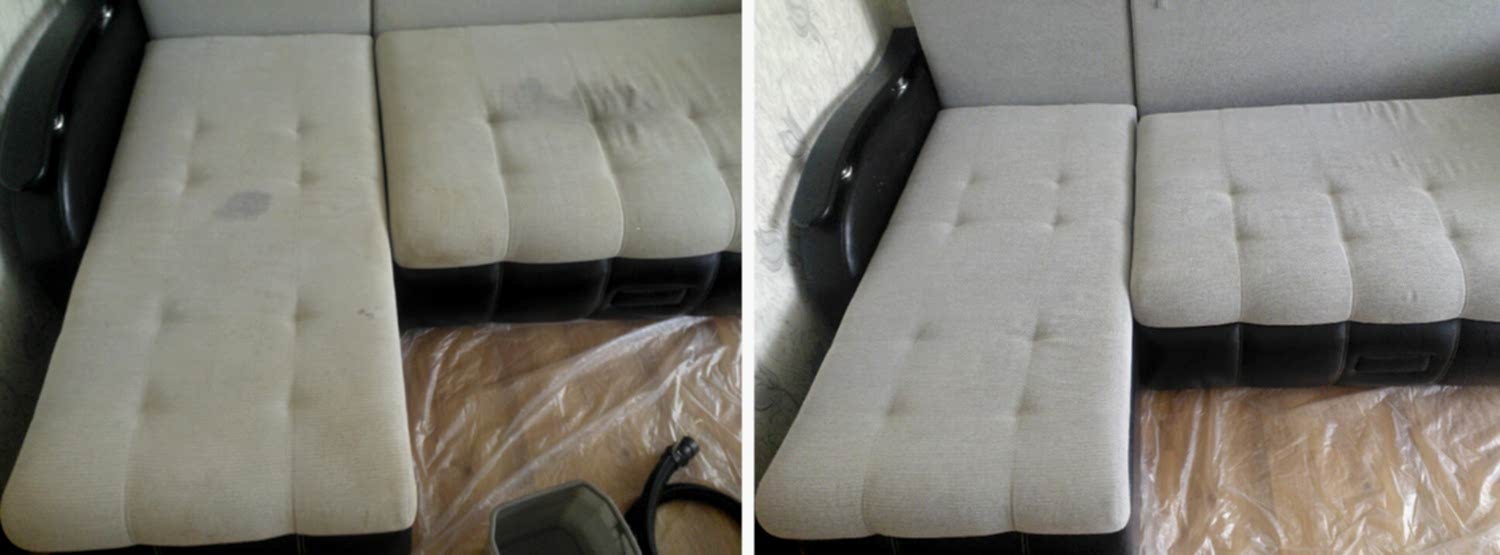 Химчистка светлого дивана