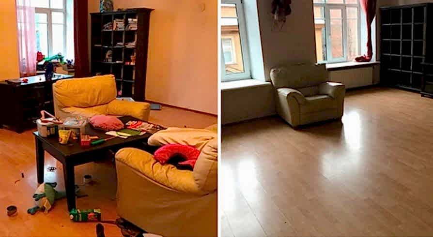 Поддерживающая уборка 4-х комнатной квартиры