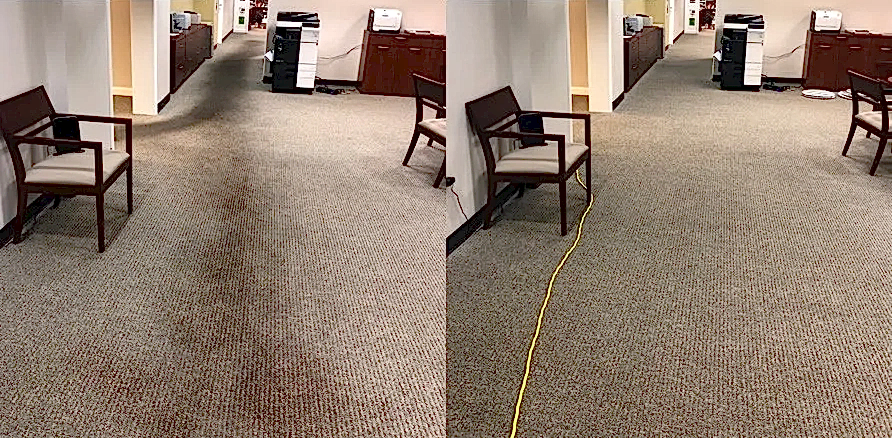 Чистка коврового покрытия в офисе