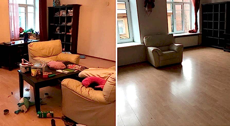 Поддерживающая уборка 4-х комнатной квартиры