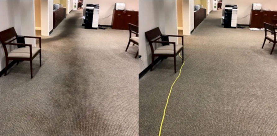 Чистка коврового покрытия в офисе