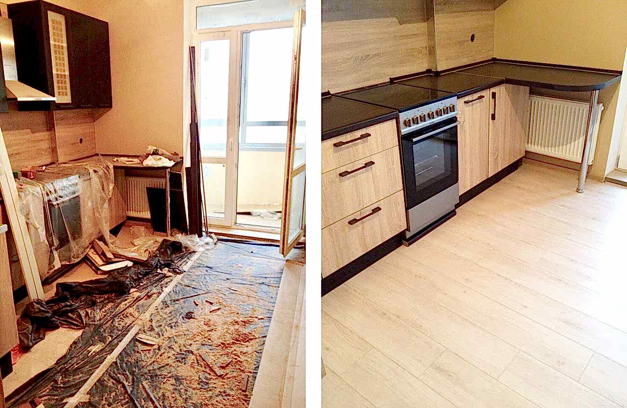 Уборка после ремонта 3-х комнатной квартиры за 5 ч.