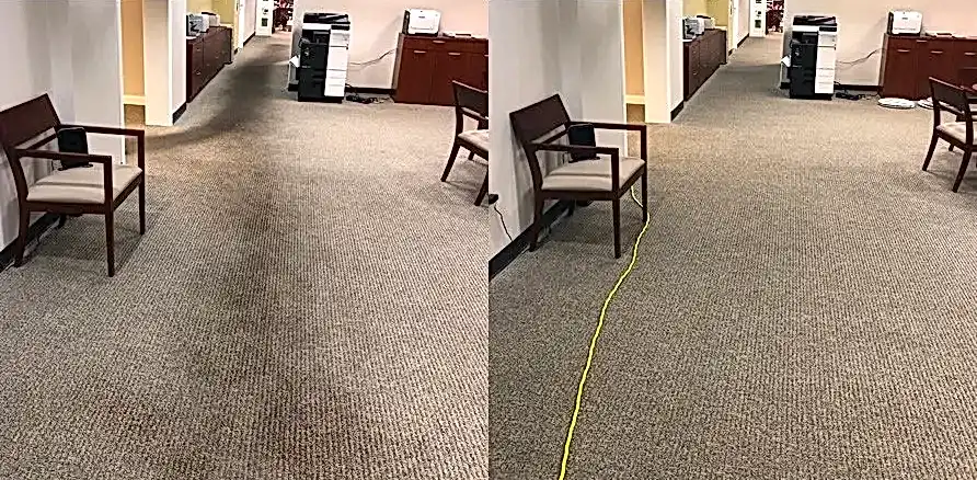 Чистка коврового покрытия в офисе
