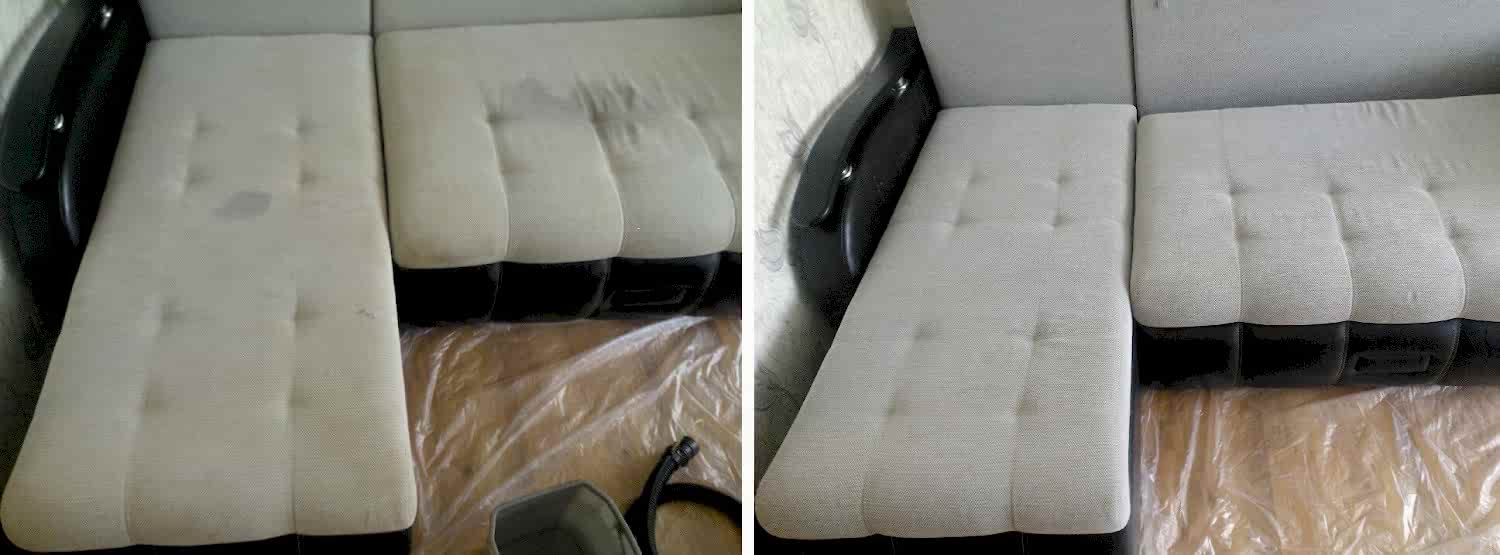 Химчистка светлого дивана